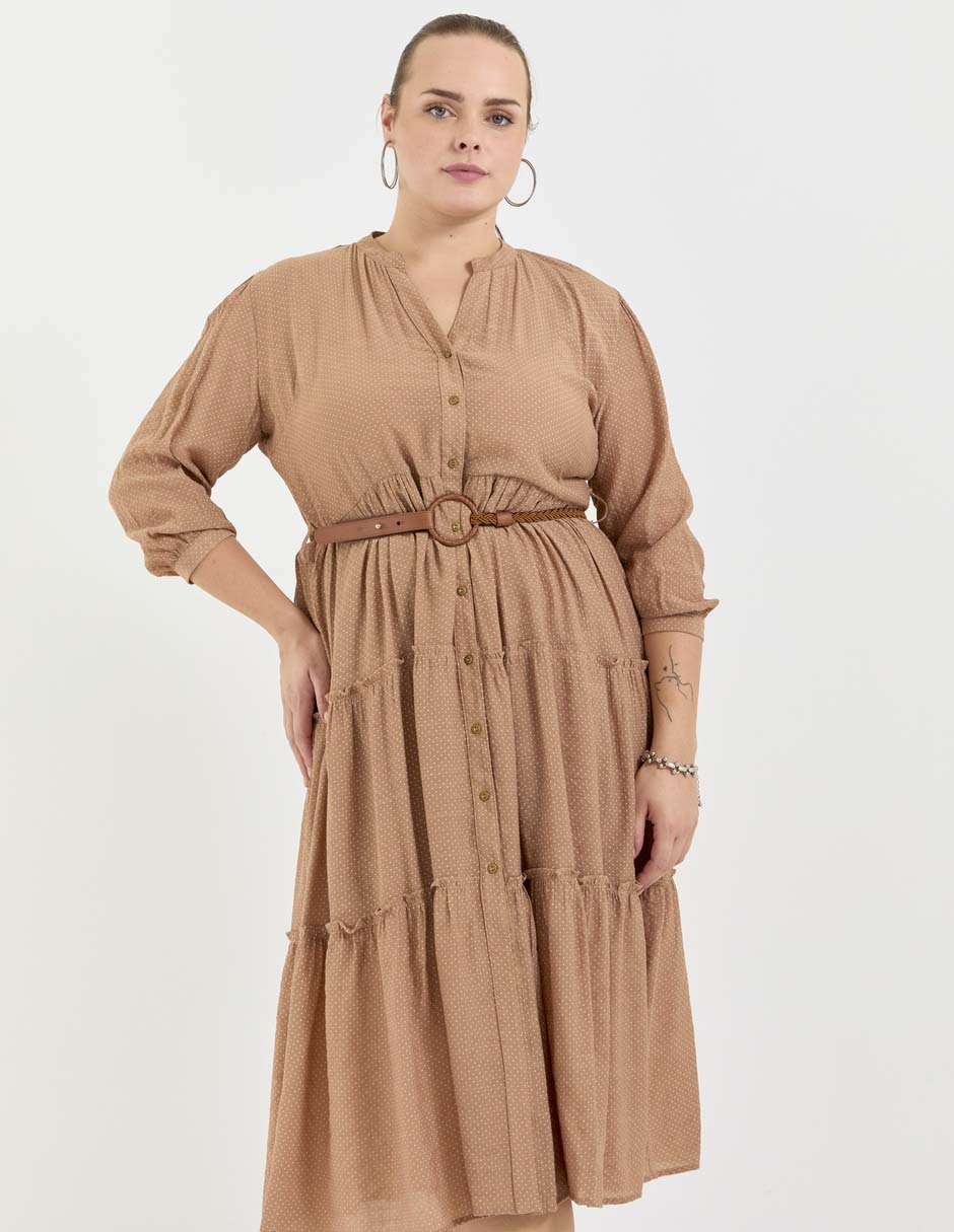 Vestido midi casual Davinchy para mujer Vestido midi casual Davinchy para mujer