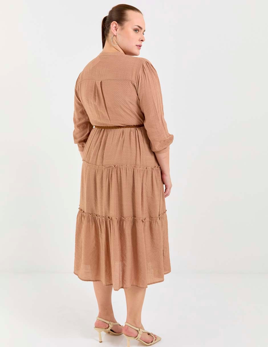 Vestido midi casual Davinchy para mujer 2