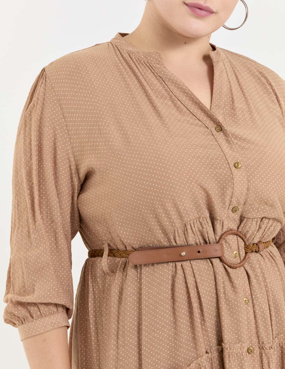 Vestido midi casual Davinchy para mujer 4