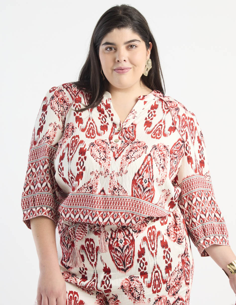 Blusa manga 3/4 para mujer
