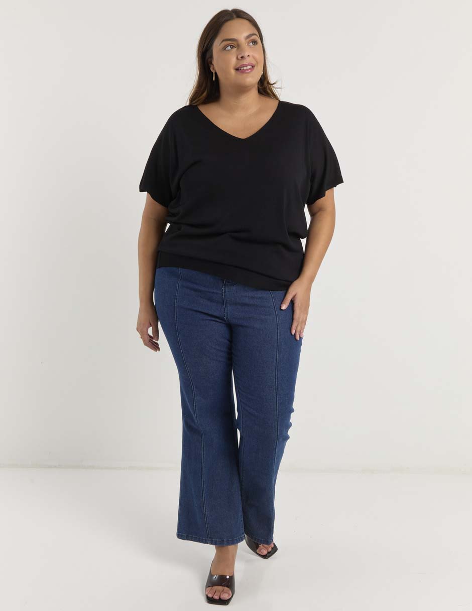 Blusa Lieb Plus manga corta para mujer