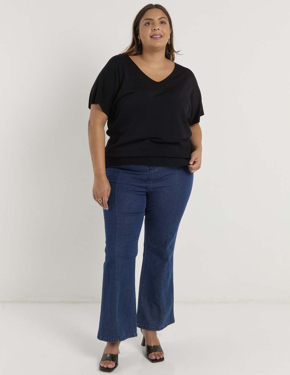 Blusa Lieb Plus manga corta para mujer