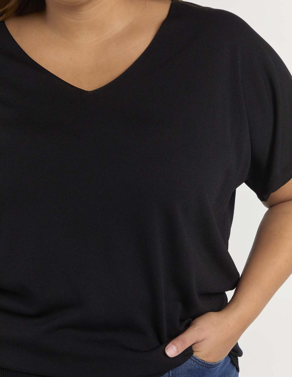 Blusa Lieb Plus manga corta para mujer