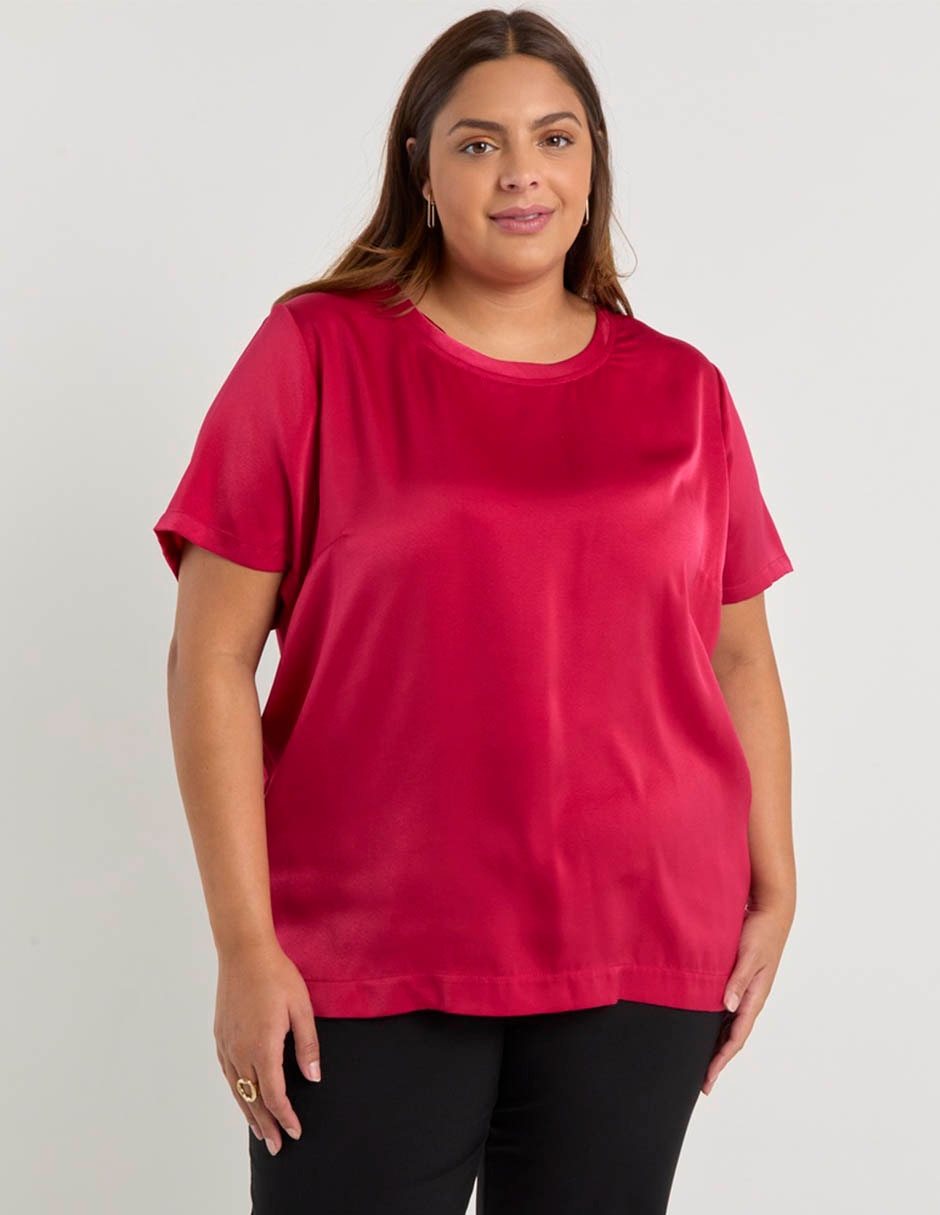 Blusa manga corta para mujer