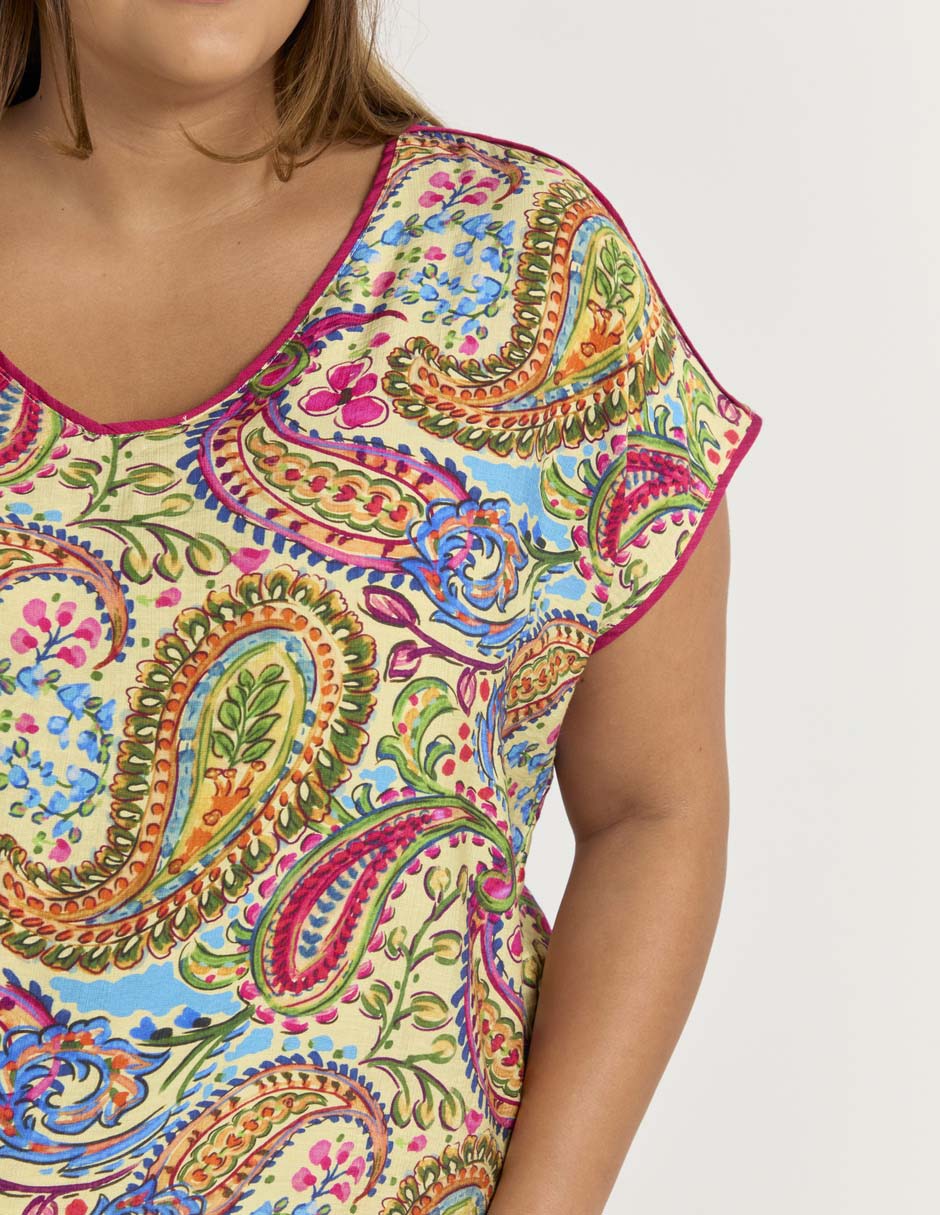 Blusa manga corta para mujer 4