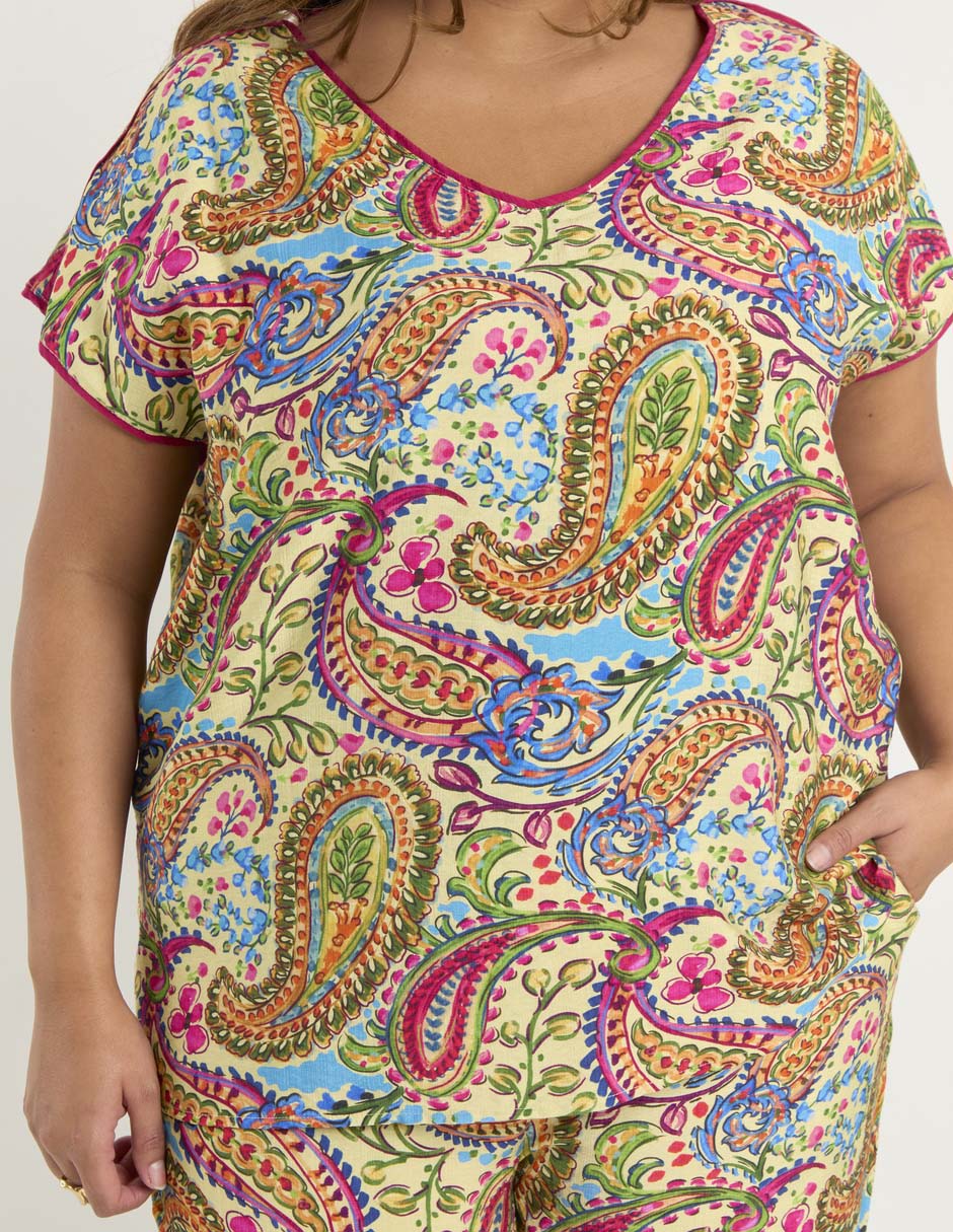 Blusa manga corta para mujer 5