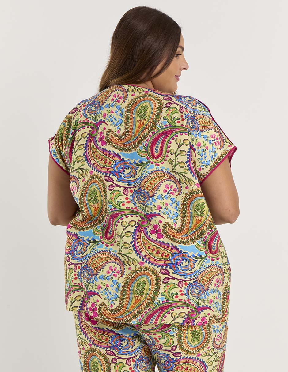 Blusa manga corta para mujer 6