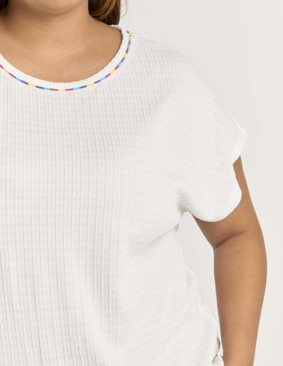 Blusa manga corta para mujer 5