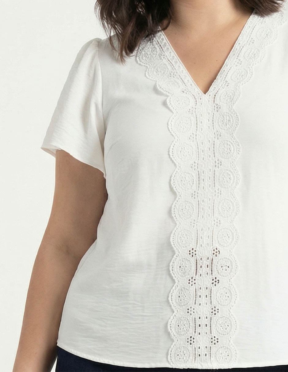 Blusa manga corta para mujer 4