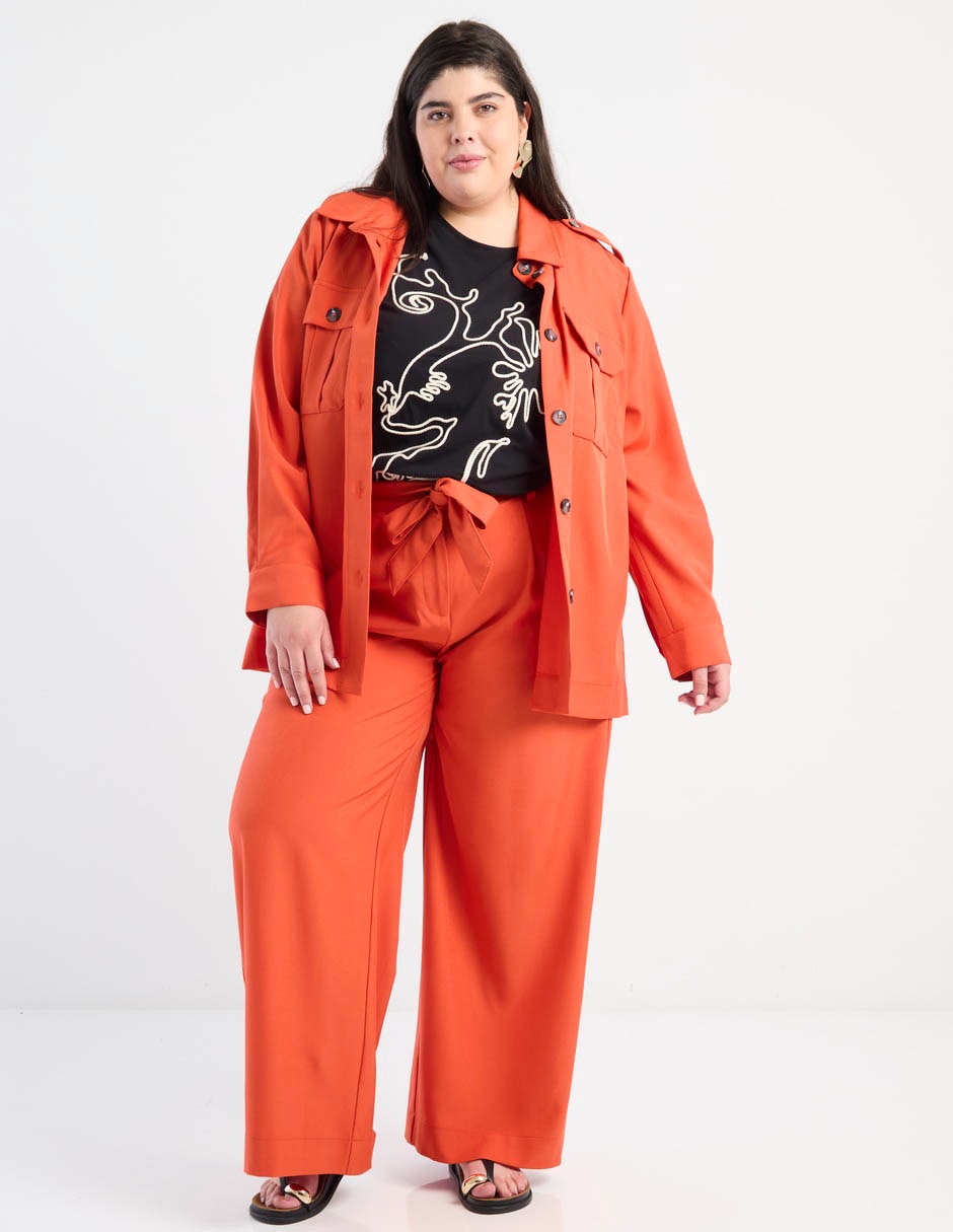 Pantalón acampanado amplio para mujer 3