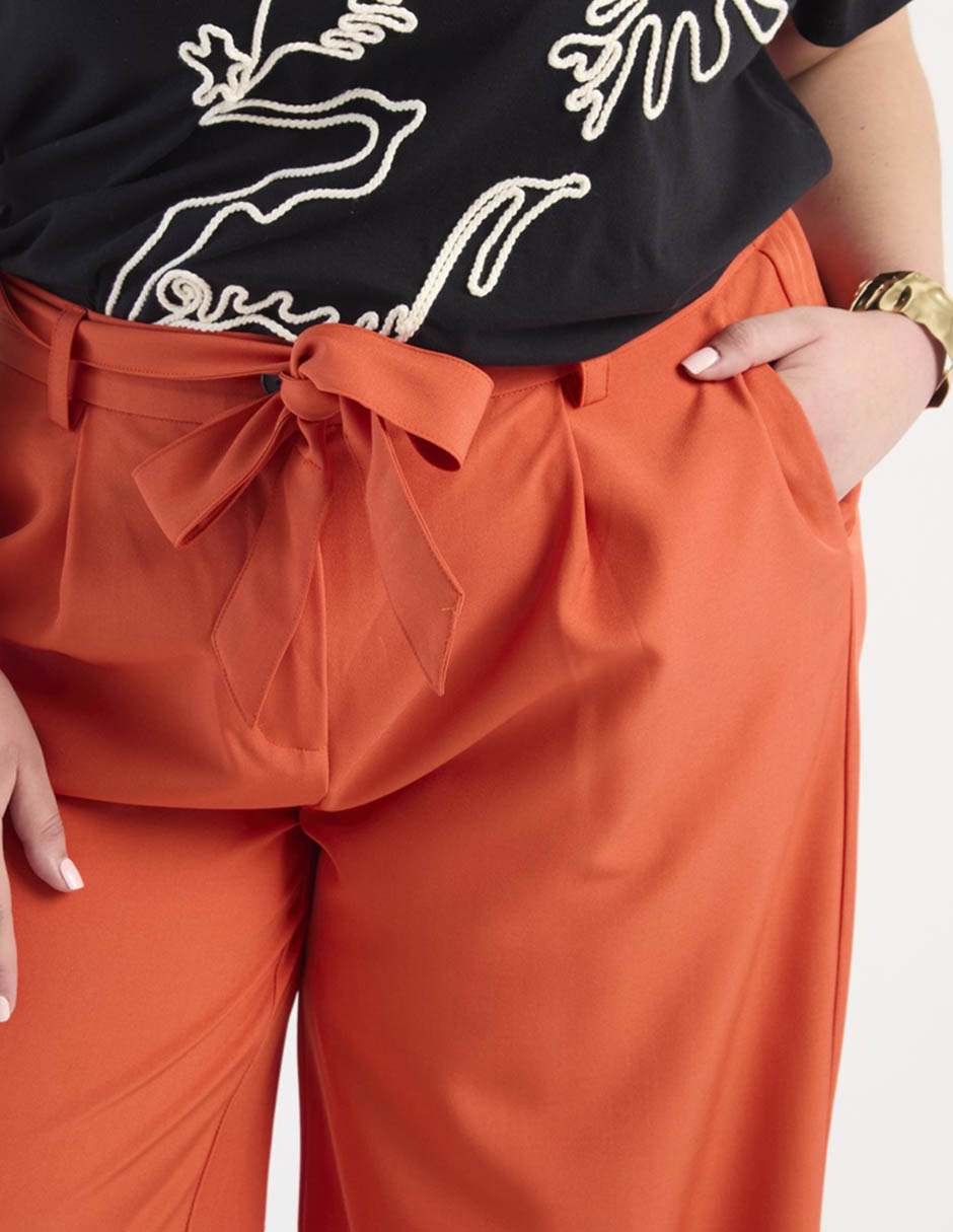 Pantalón acampanado amplio para mujer 4