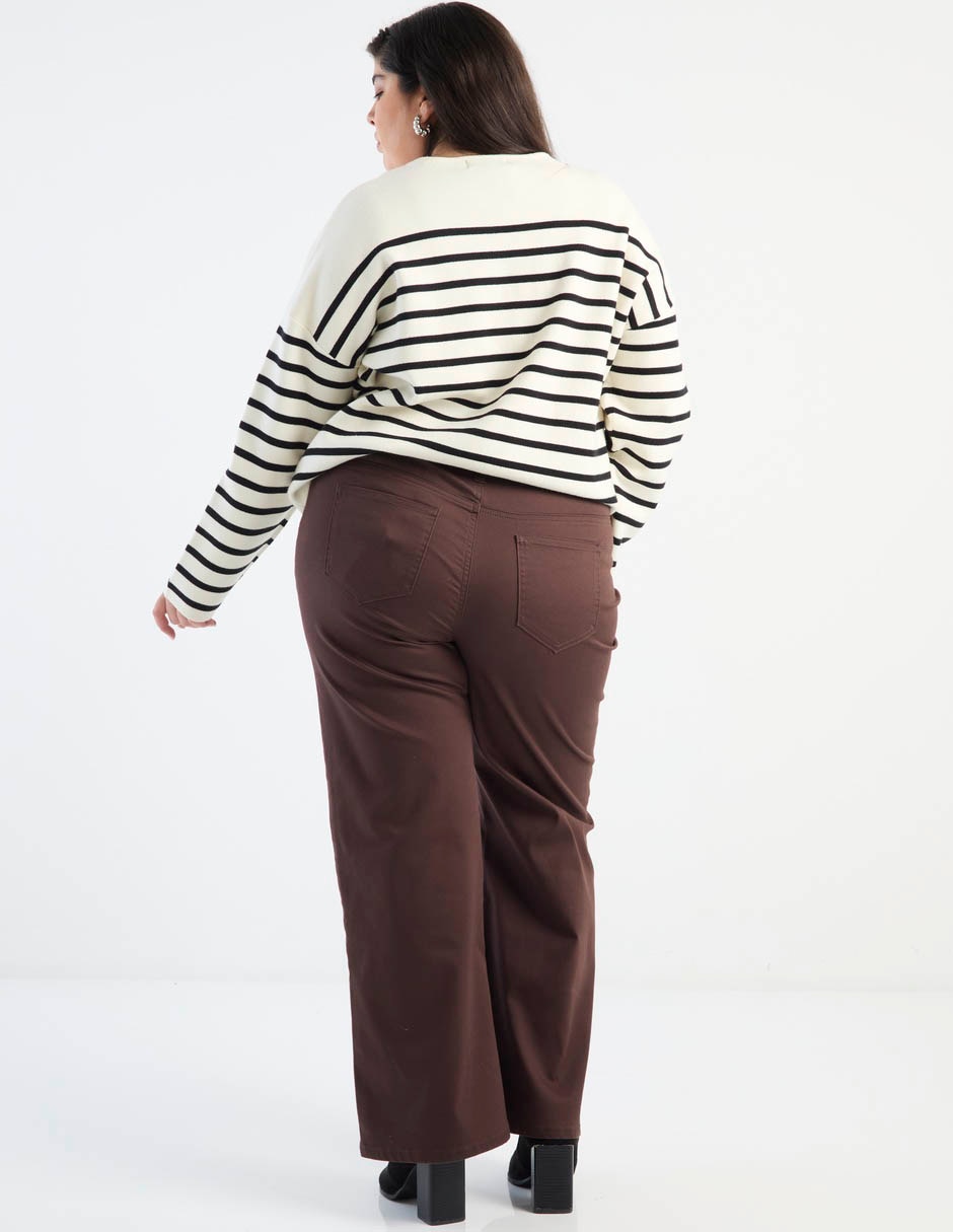Jeans curvy straight corte cintura para mujer 2