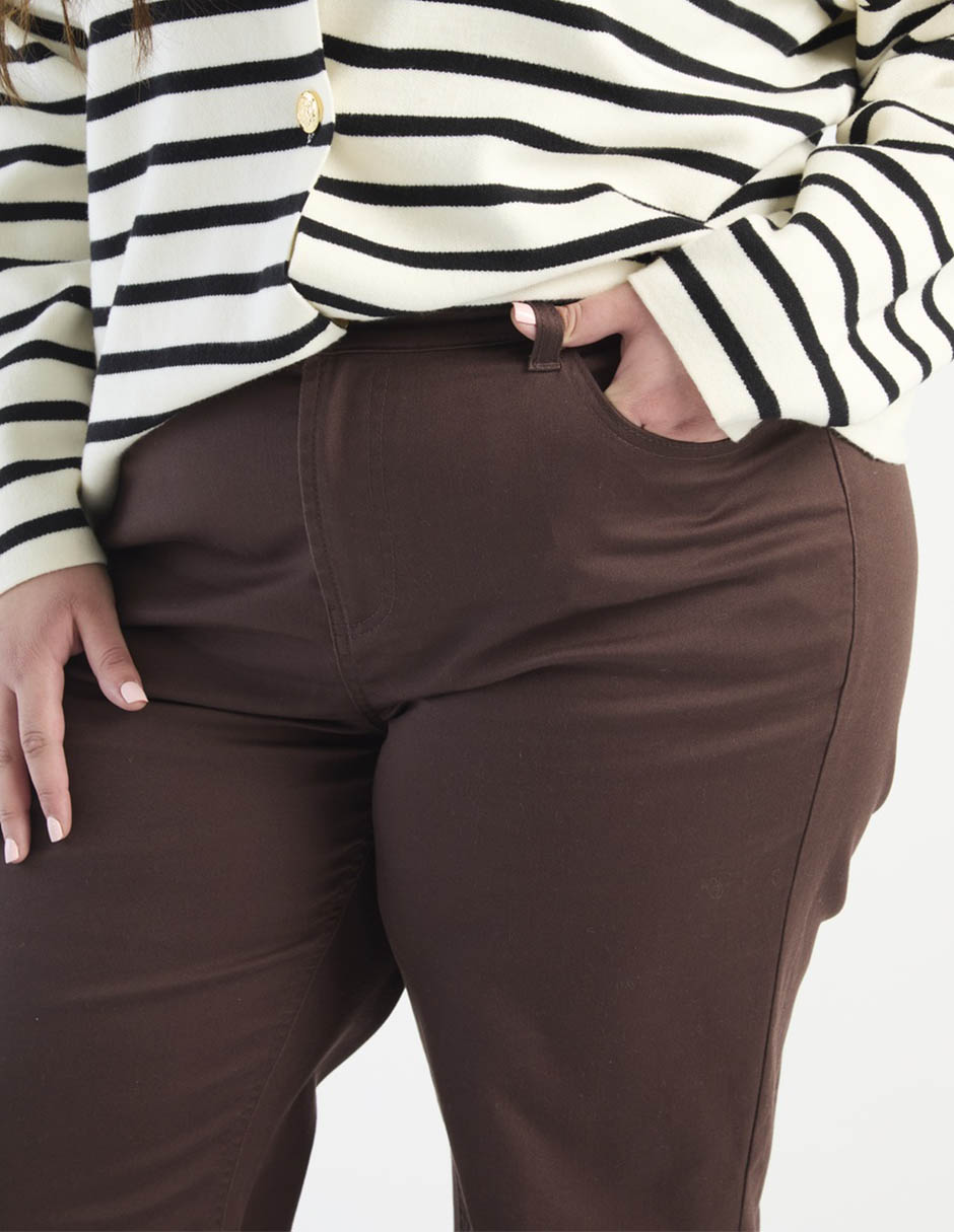 Jeans curvy straight corte cintura para mujer 4