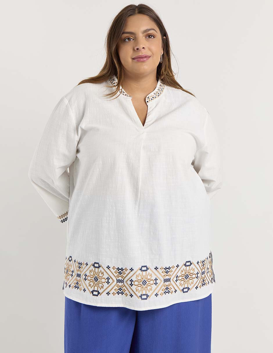 Blusa manga larga para mujer
