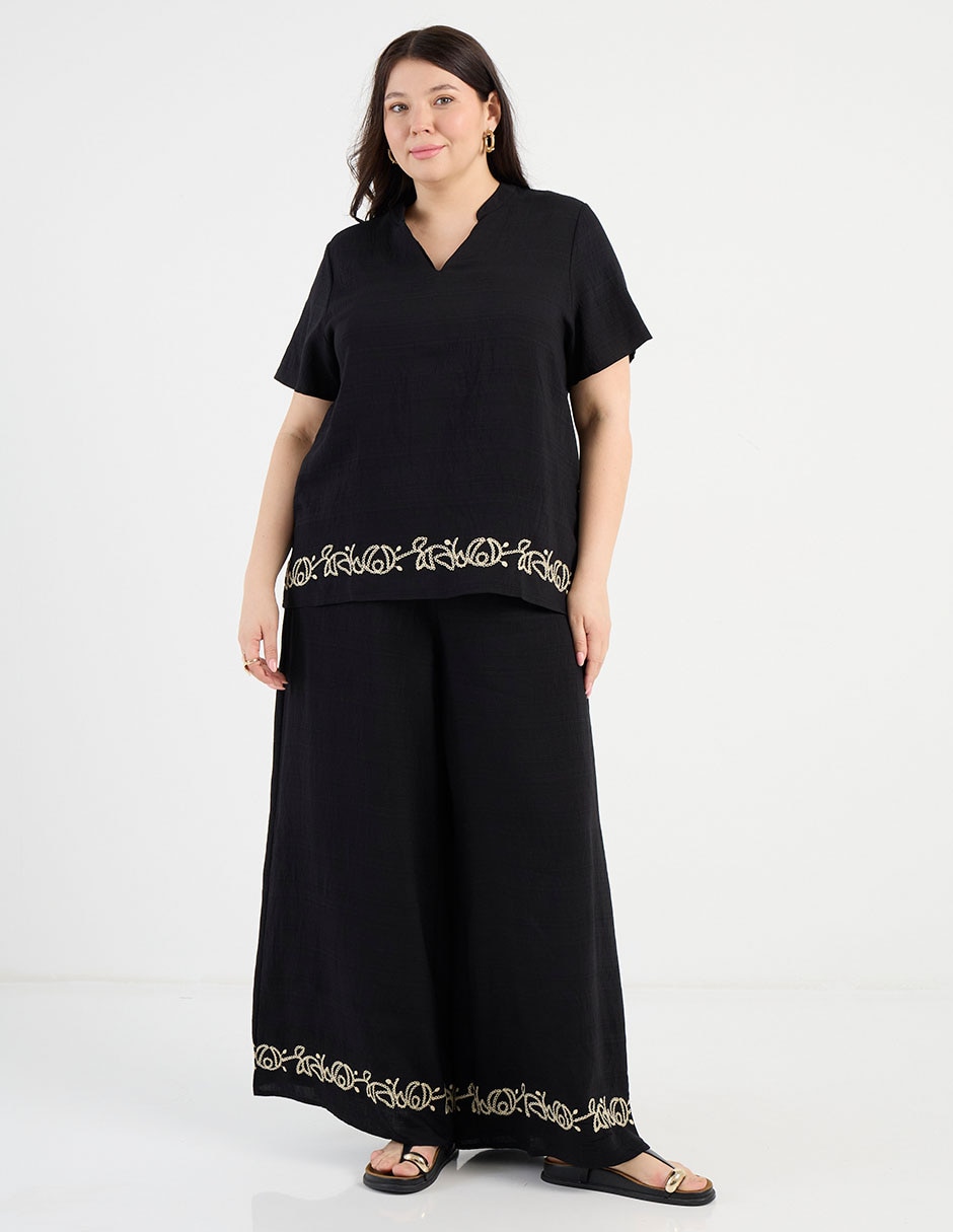 Pantalón coulotte wide leg para mujer 2