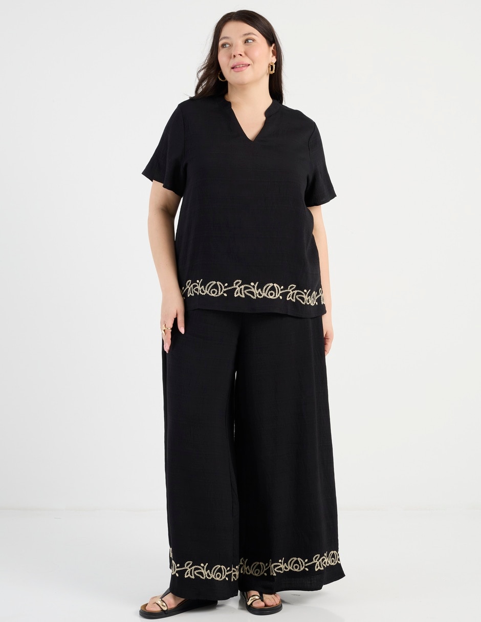 Pantalón coulotte wide leg para mujer 3