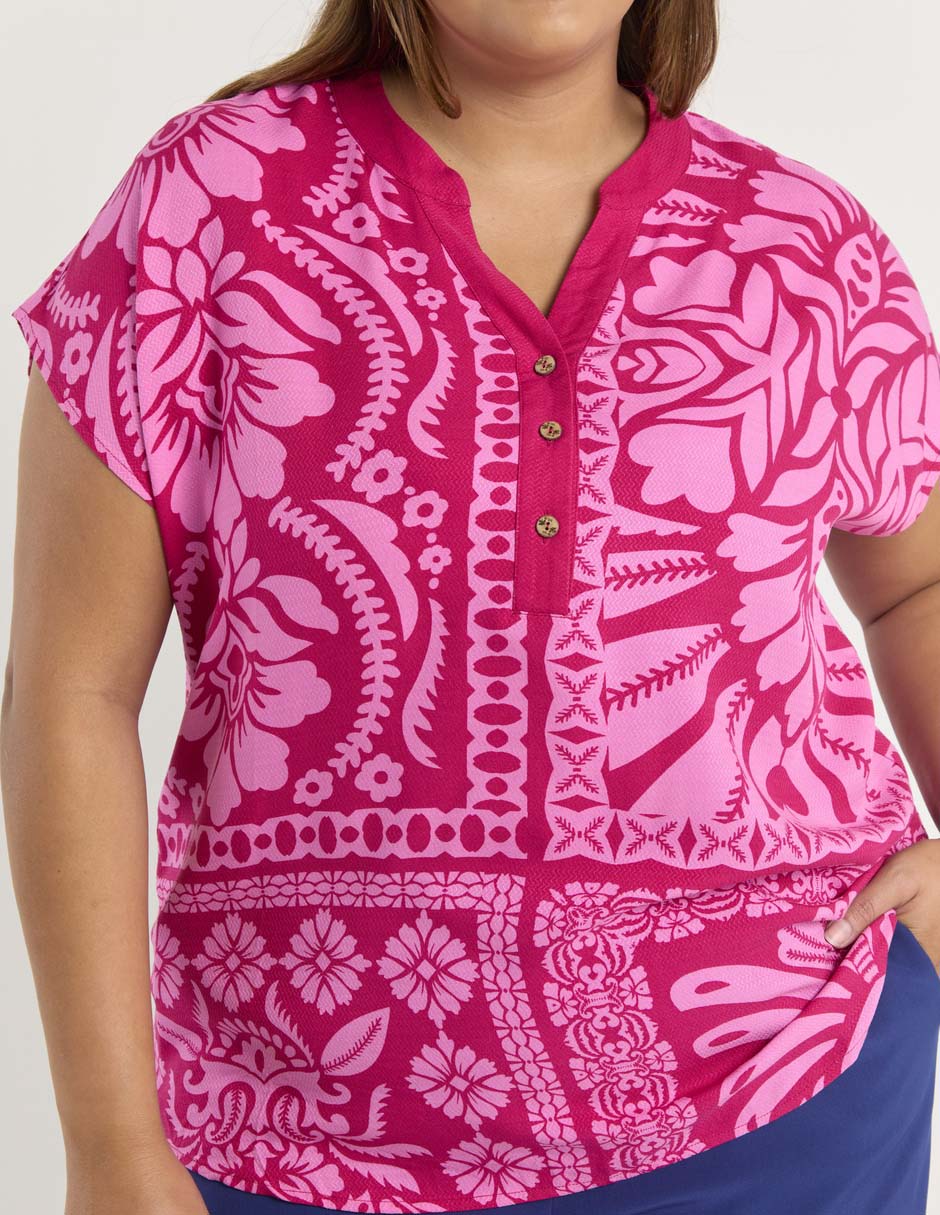 Blusa manga corta para mujer 4