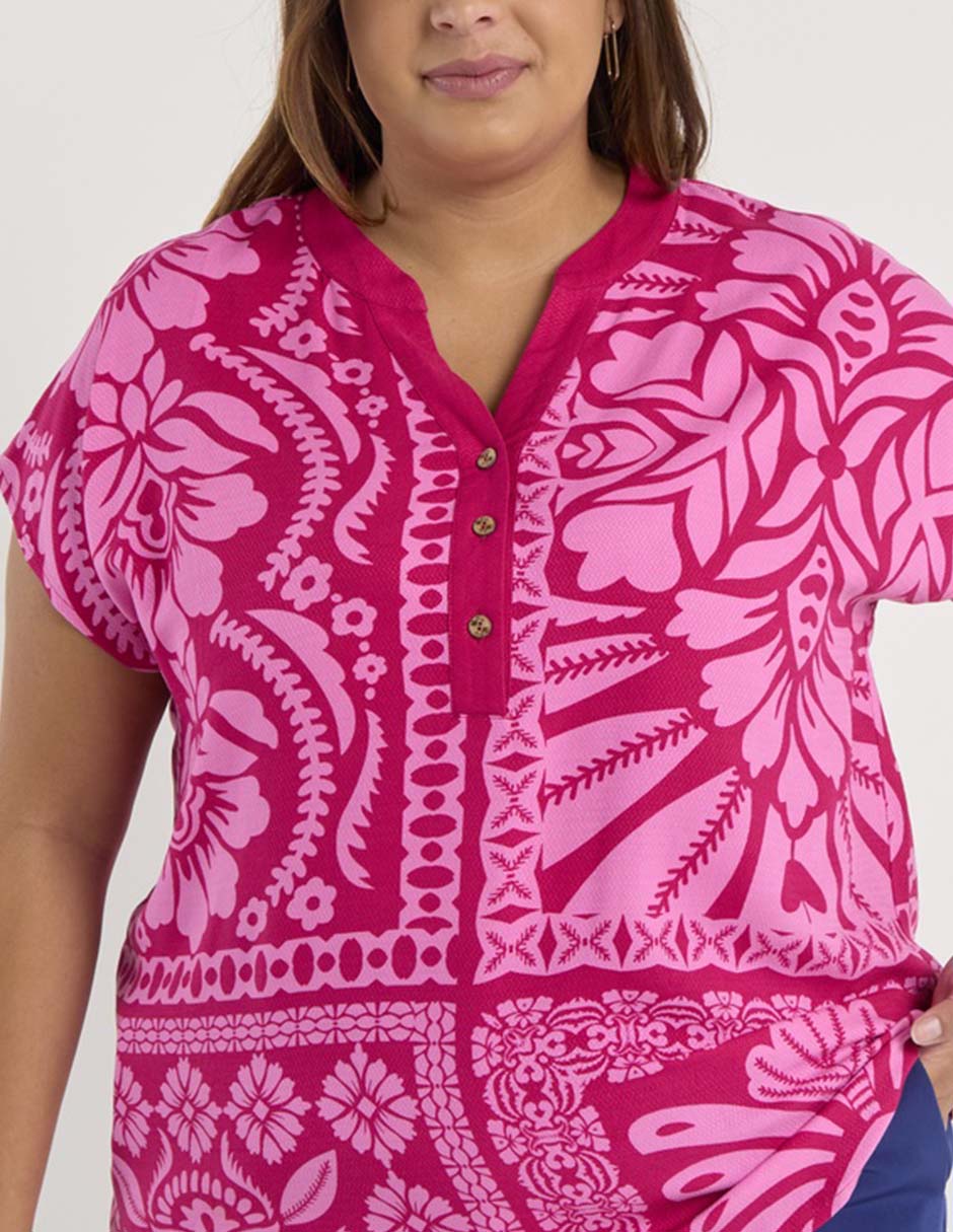 Blusa manga corta para mujer 5