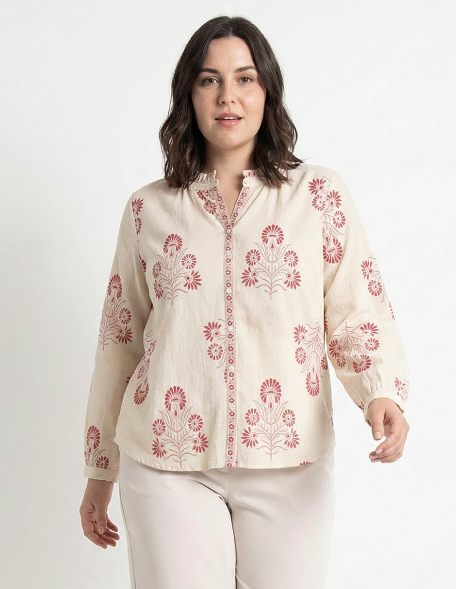 Blusa manga 3/4 para mujer