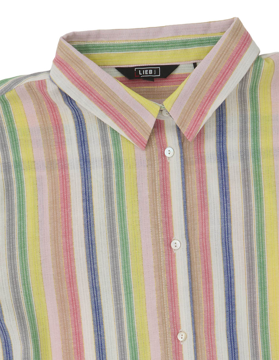 Blusa camisera manga 3/4 para mujer 5