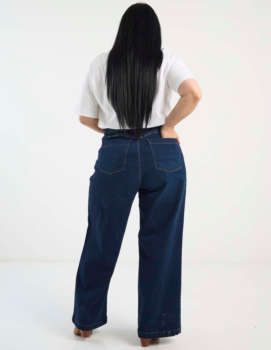 Jeans relaxed wide leg para mujer 2