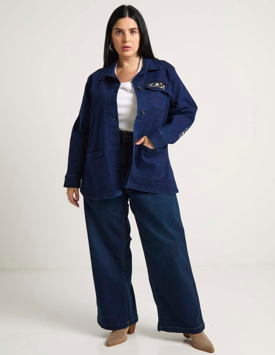 Jeans relaxed wide leg para mujer 3