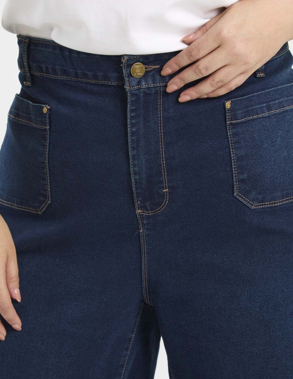 Jeans relaxed wide leg para mujer 4