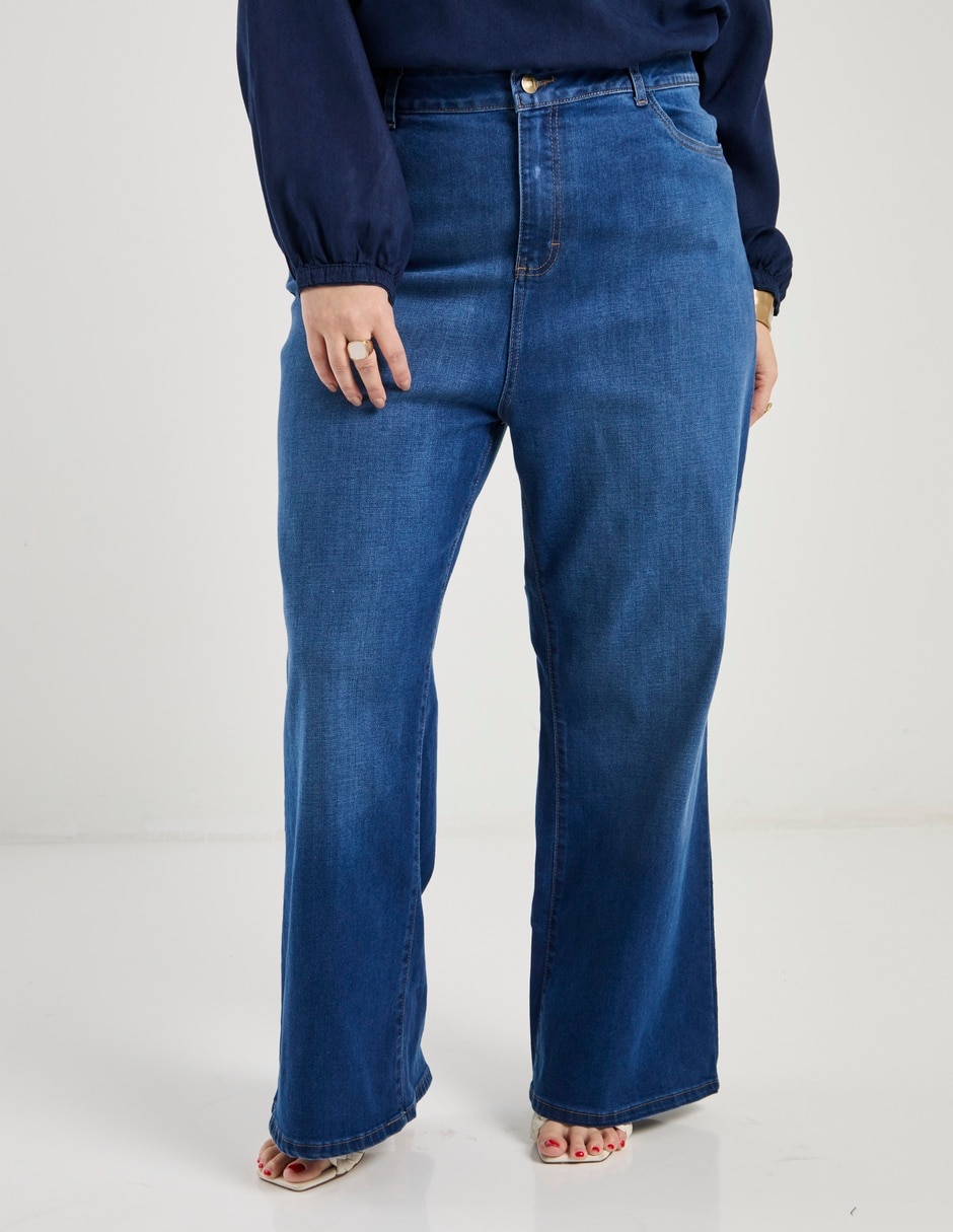 Jeans coulotte flare para mujer