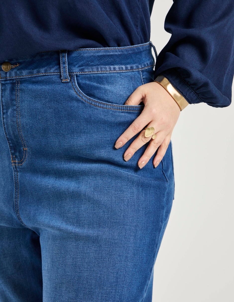 Jeans coulotte flare para mujer 5