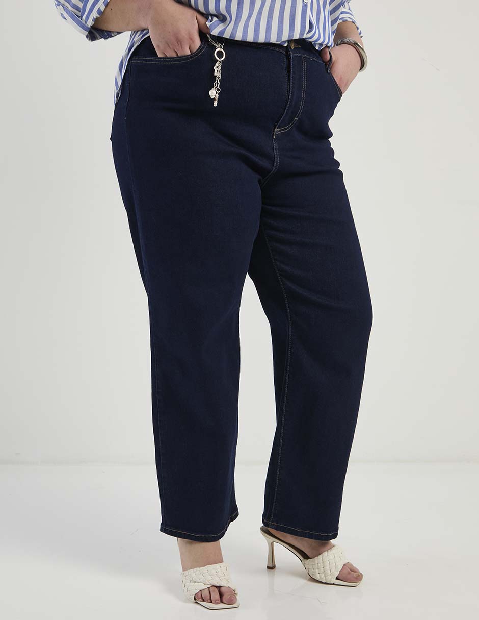 Jeans straight cintura para mujer