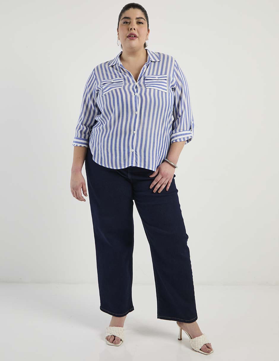 Jeans straight cintura para mujer 3