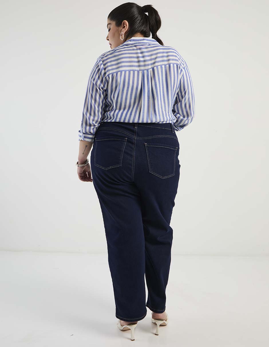 Jeans straight cintura para mujer 6
