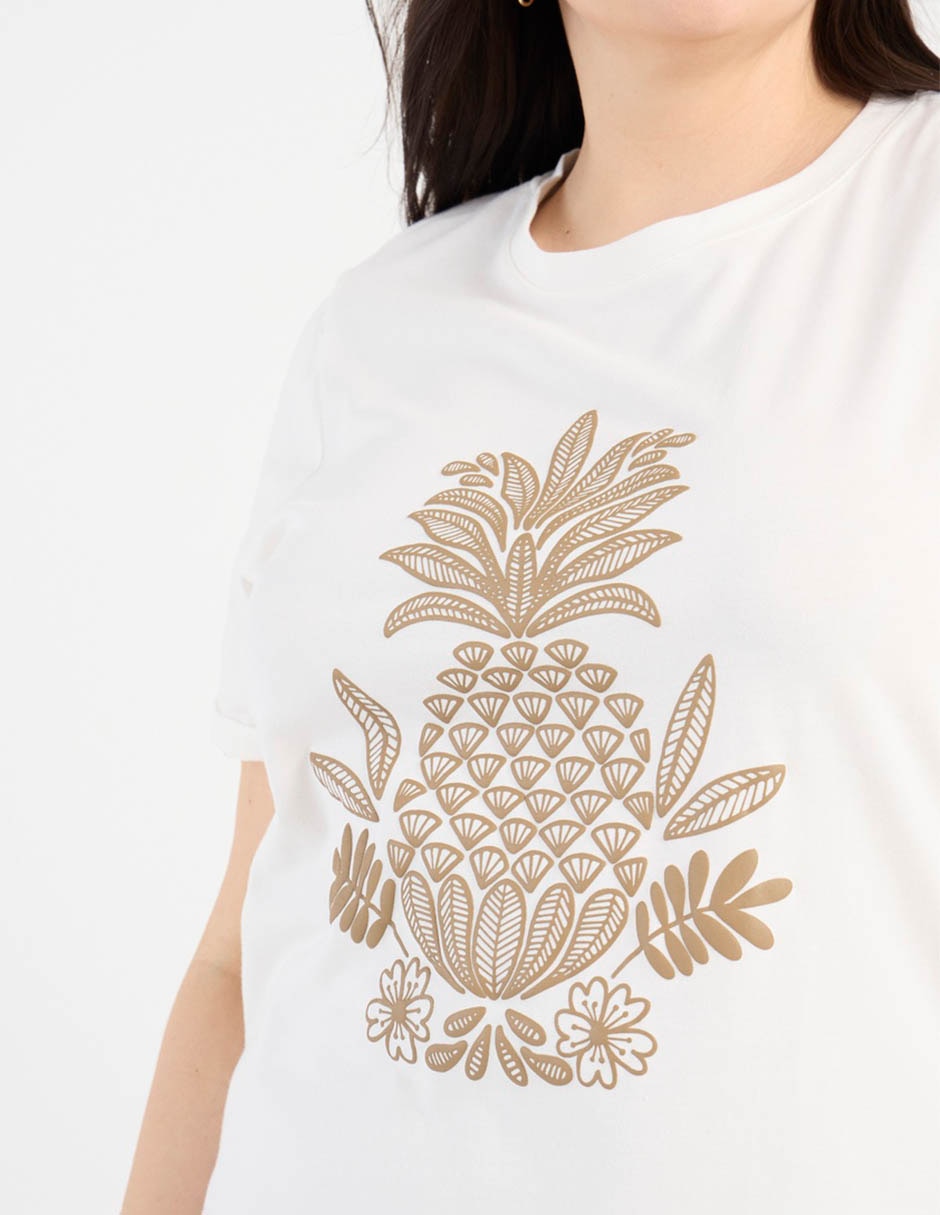 Playera manga corta cuello redondo para mujer 5