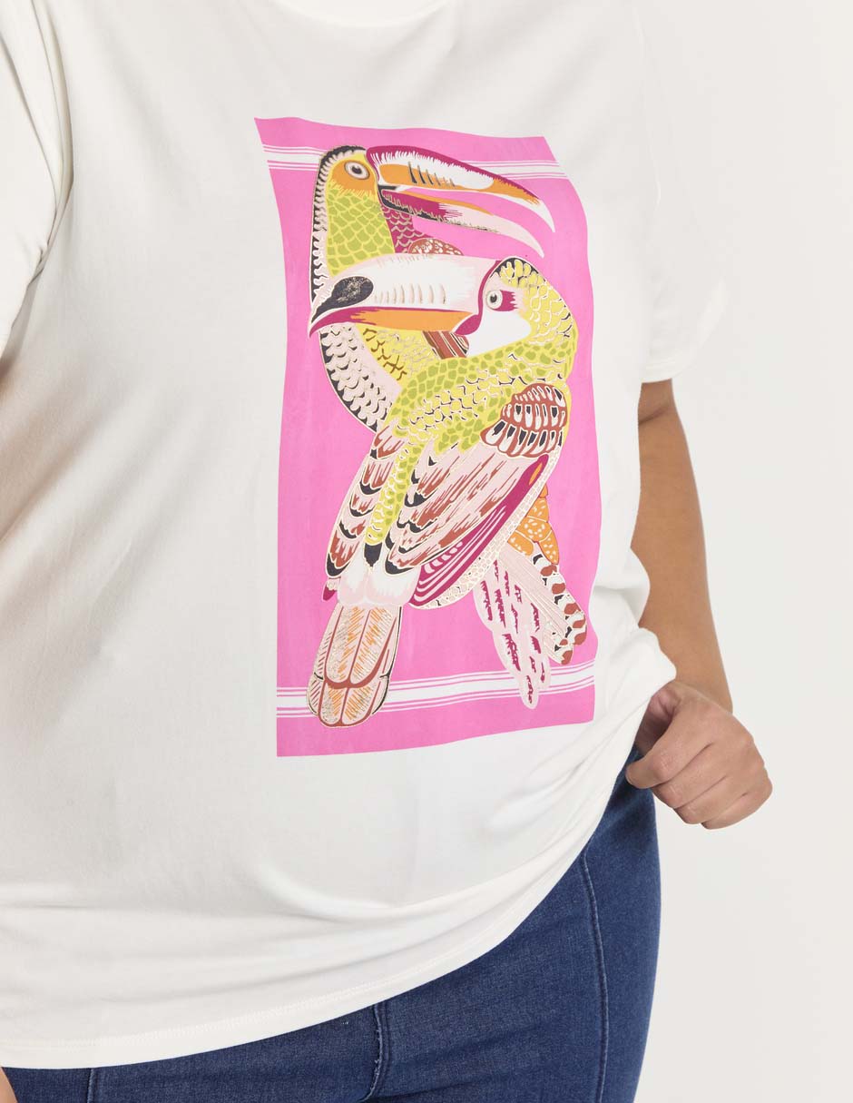 Playera manga corta cuello redondo para mujer 5