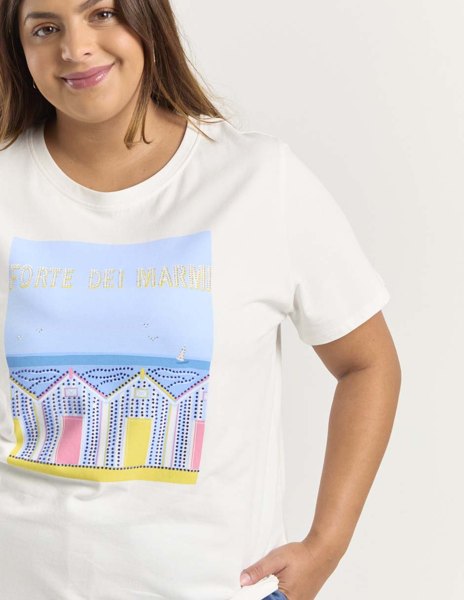 Playera manga corta cuello redondo para mujer 5