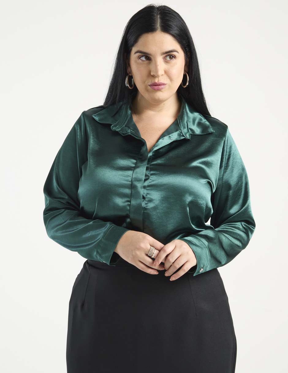 Blusa manga larga para mujer