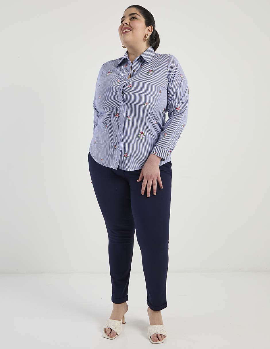 Blusa camisera Lieb Plus manga larga para mujer 3
