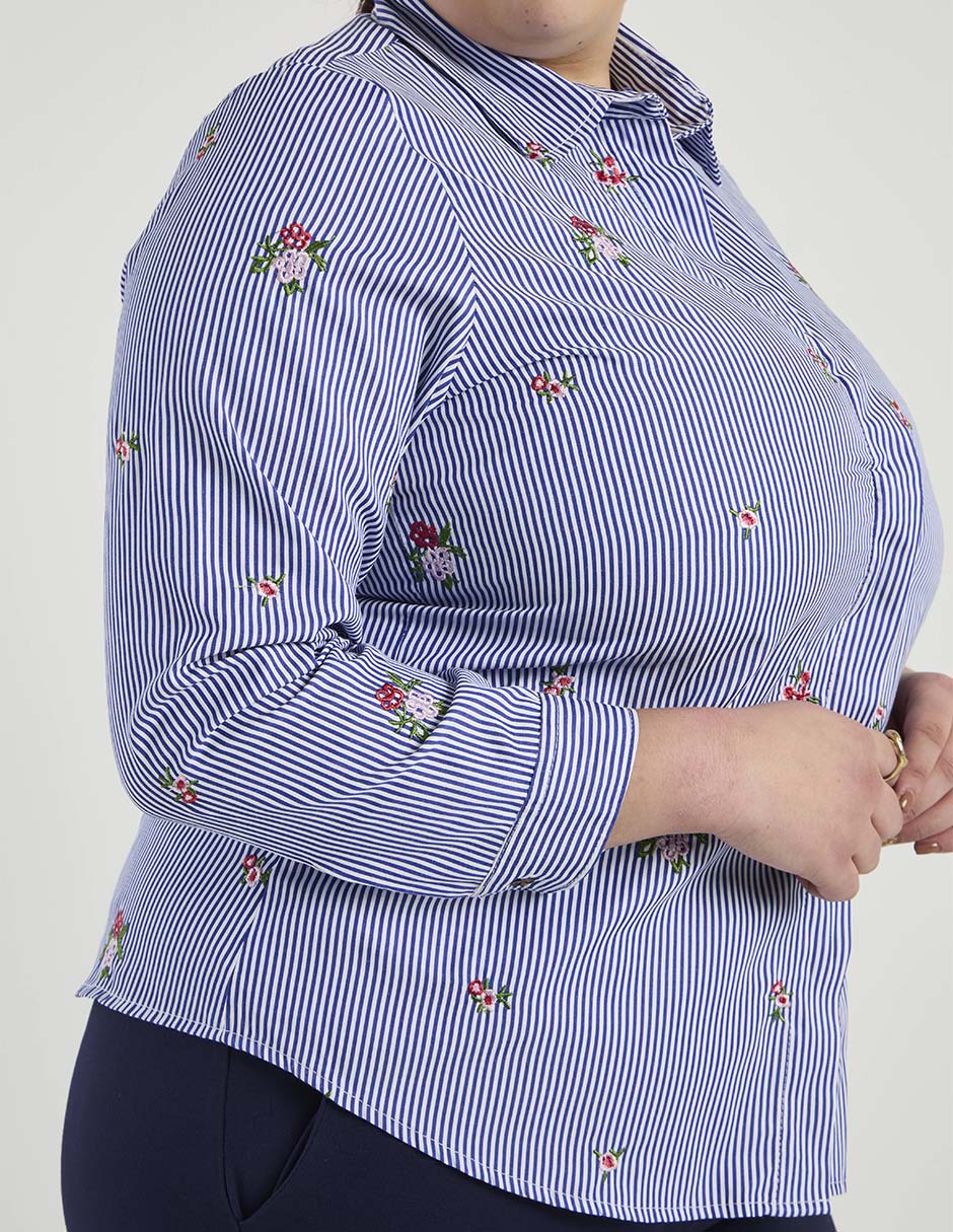 Blusa camisera Lieb Plus manga larga para mujer 4