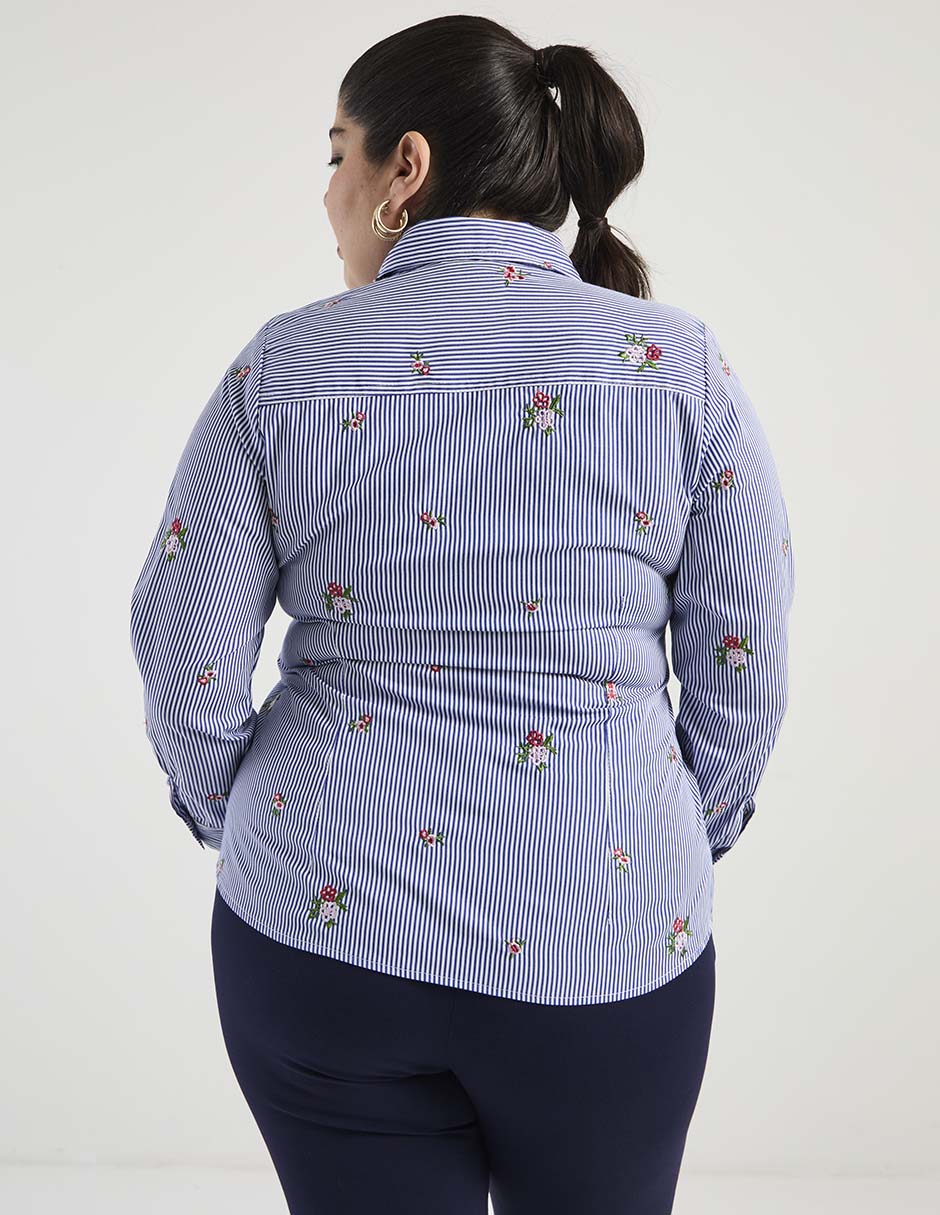 Blusa camisera Lieb Plus manga larga para mujer 6