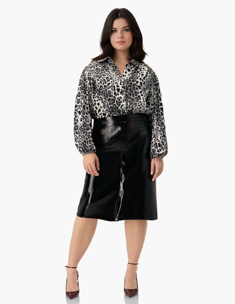 Blusa camisera manga larga para mujer 4