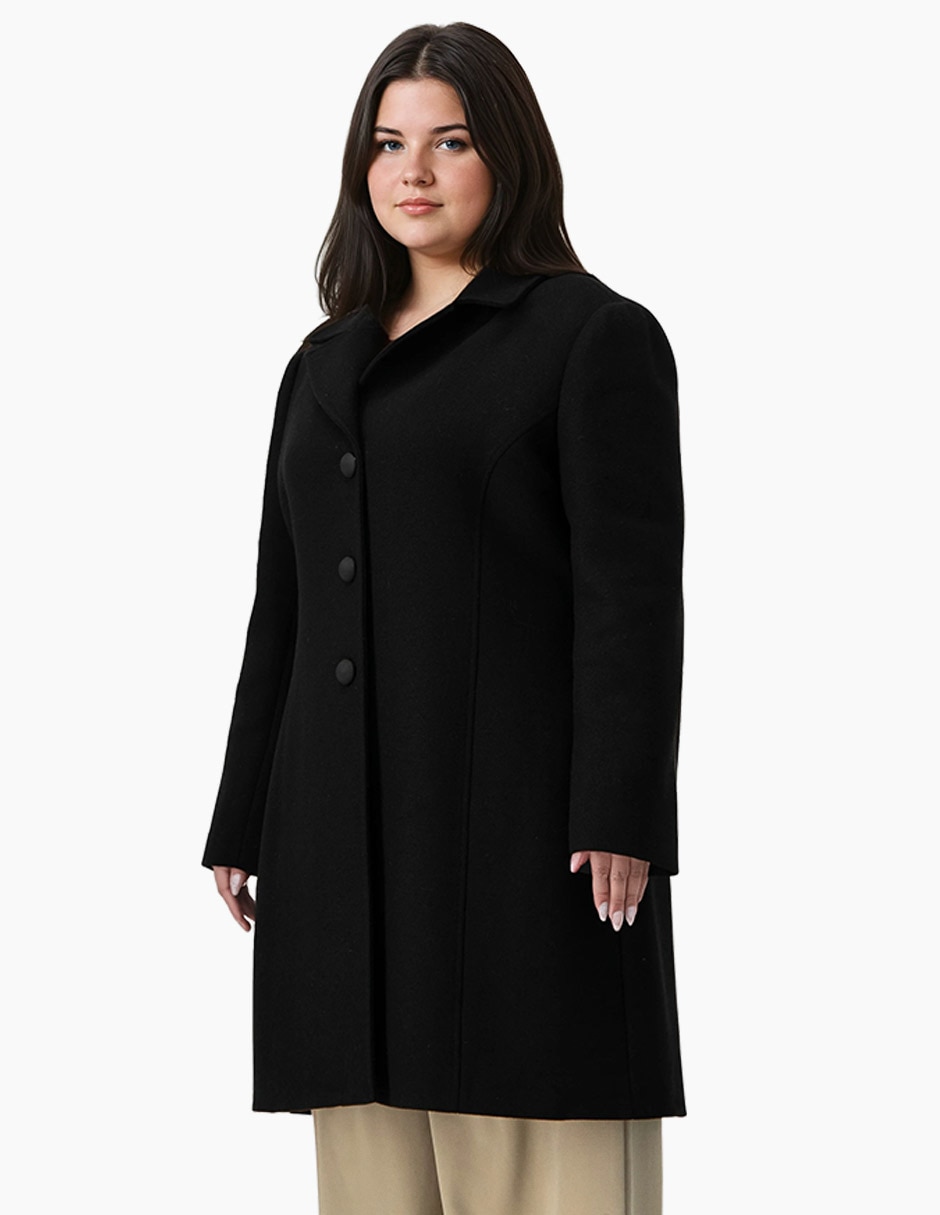 Abrigo Ivonne Plus de lana para mujer