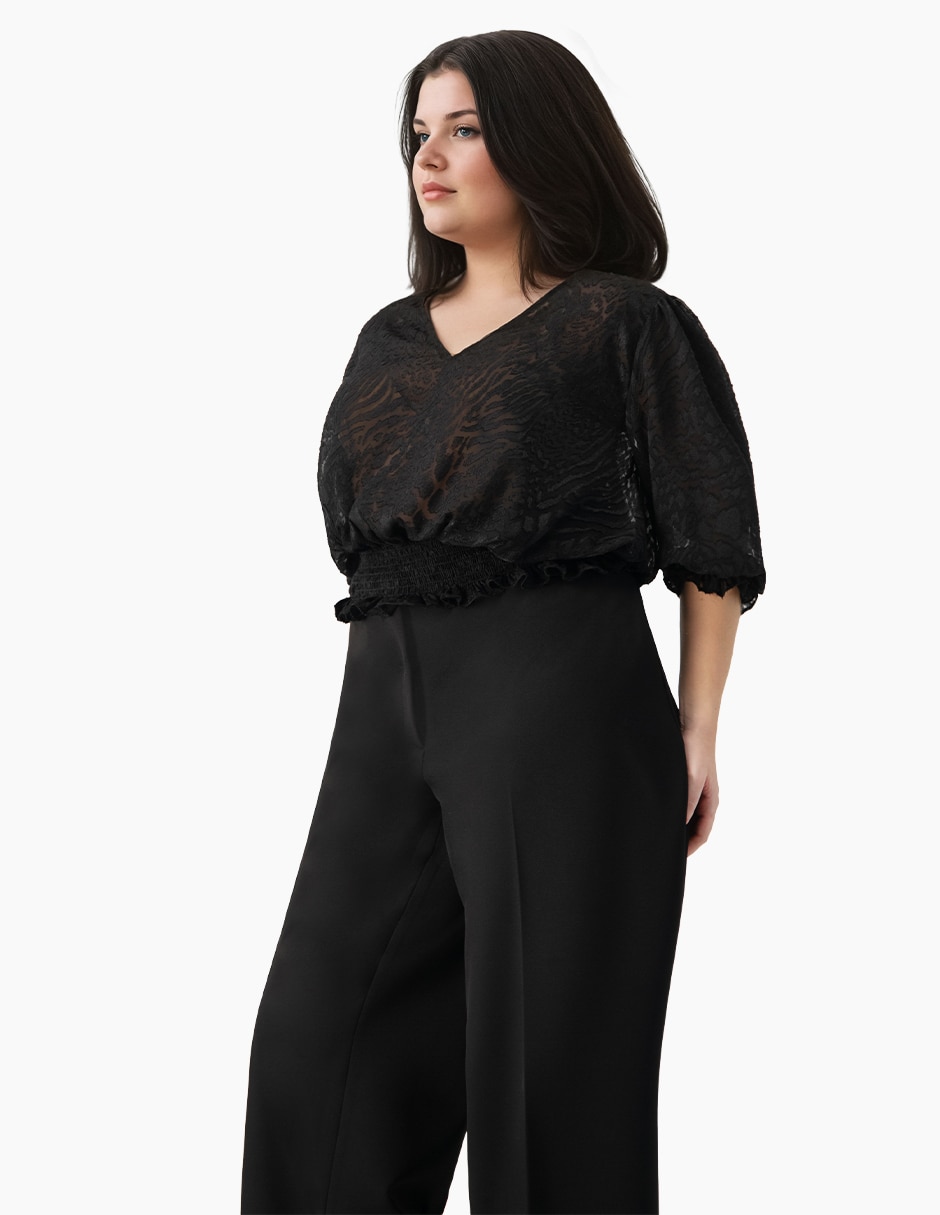 Blusa manga al codo para mujer 3