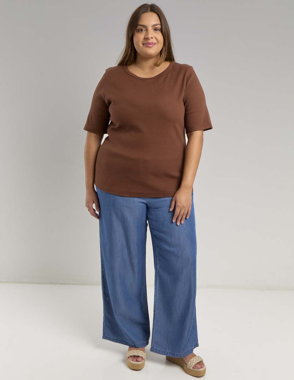 Jeans relaxed relajado a la cadera para mujer 2