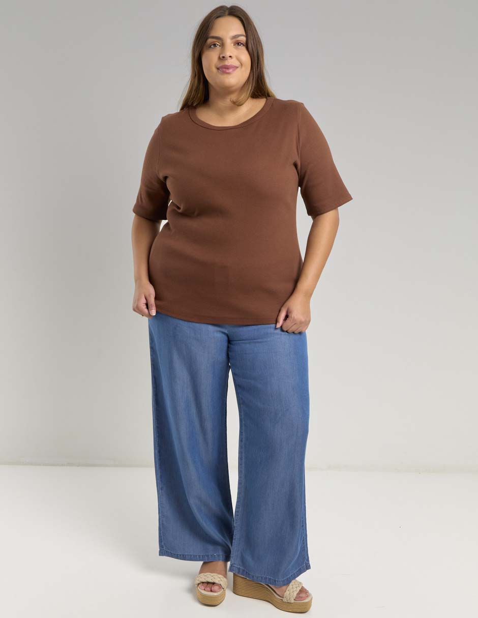 Jeans relaxed relajado a la cadera para mujer 3