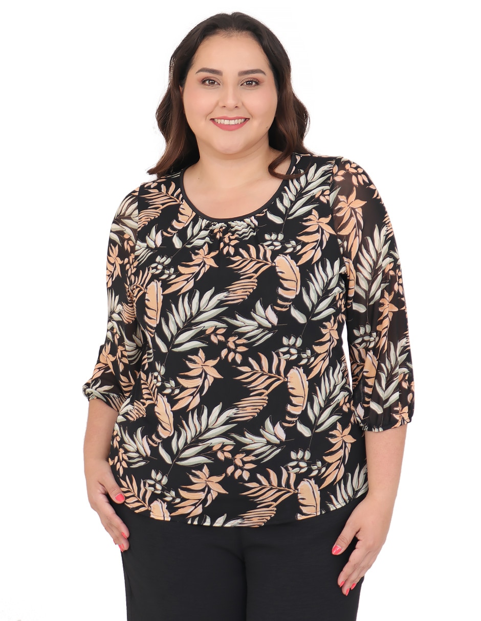 Blusa manga 3/4 para mujer