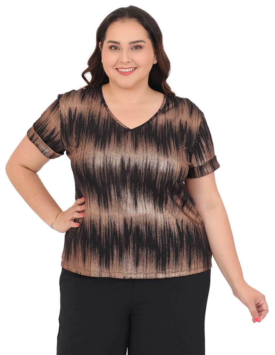 Blusa manga corta para mujer