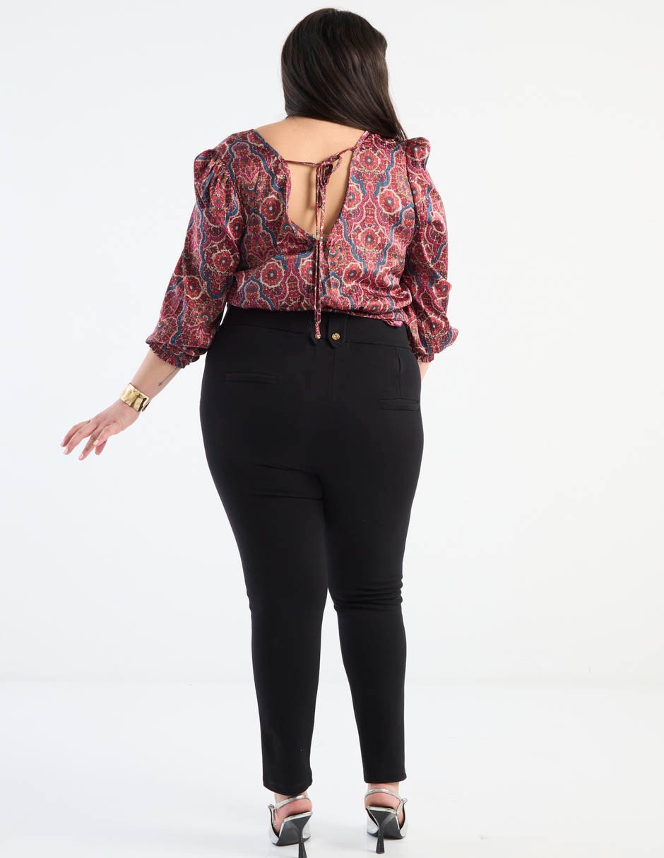 Pantalón de vestir Davinchy slim para mujer