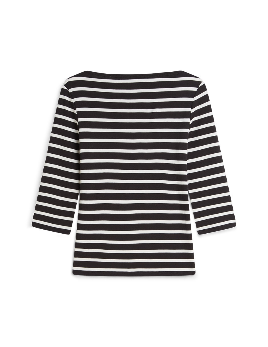 Playera manga larga cuello redondo para mujer 3
