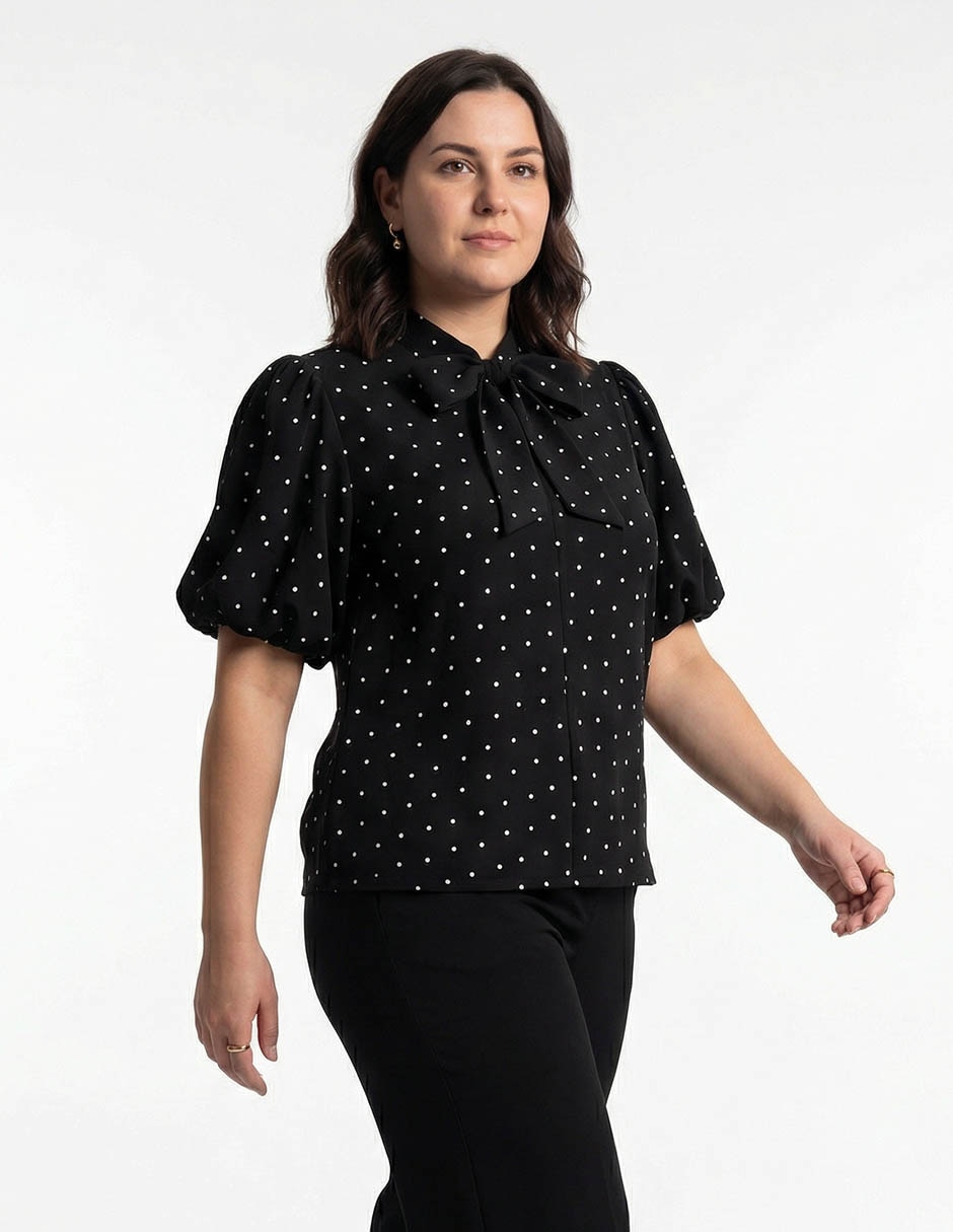 Blusa manga al codo para mujer