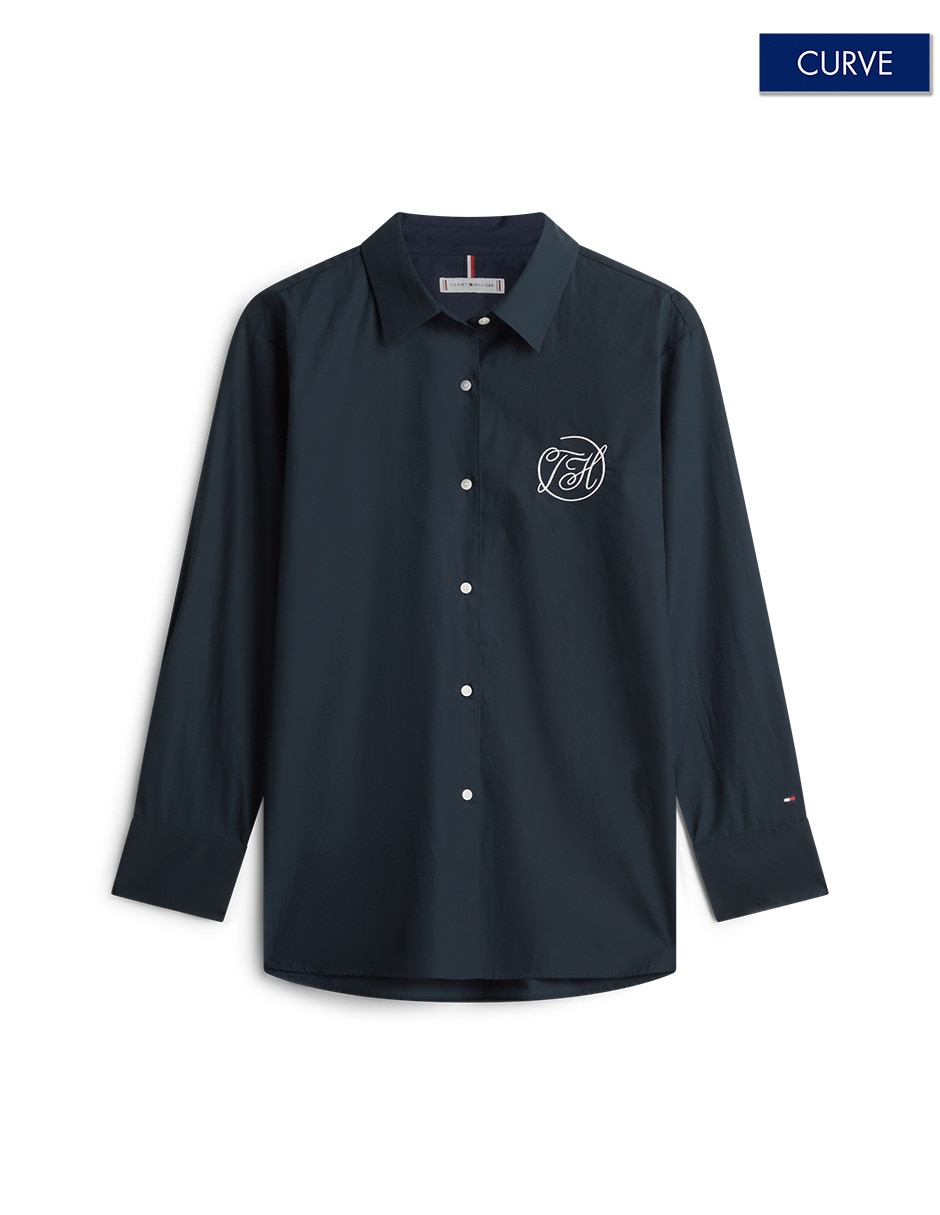 Camisa de algodón manga larga para mujer Camisa de algodón manga larga para mujer